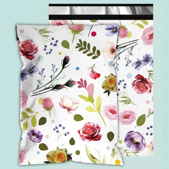 25 Poly Mailers Floral Pattern - Picture 1 of 9